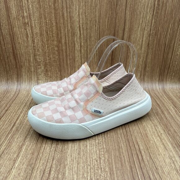 VANS Comfycush One Slip On Women Size 6 Subtle Checker Peach White | VN0A45J5ZGI - Picture 4 of 9